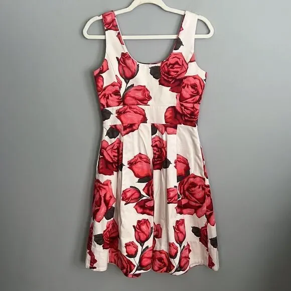 White House Black Market Women’s 4 floral sleeveless dress - Picture 10 of 14